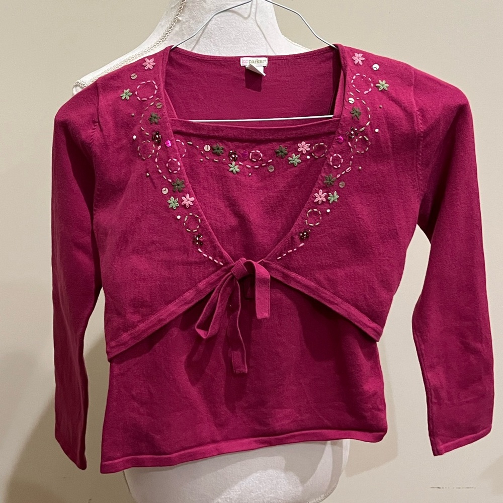 kc Parker Girls Pink Tank& Sweater- 10/12